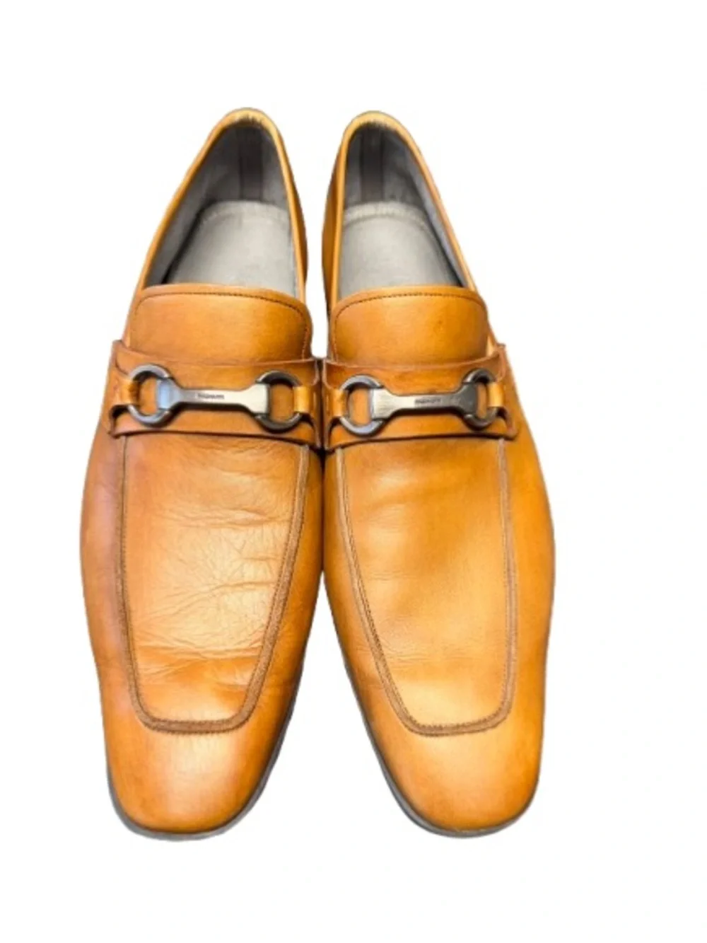Magnanni Rafa II 15804 Cognac Leather Horsebit Loafers Men’s 12M Made Spain